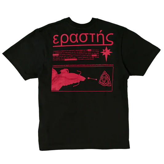 dos-t-shirt-erastis-ozyx-noir-graphique-typographie-grecque-encre-gonflante-rouge