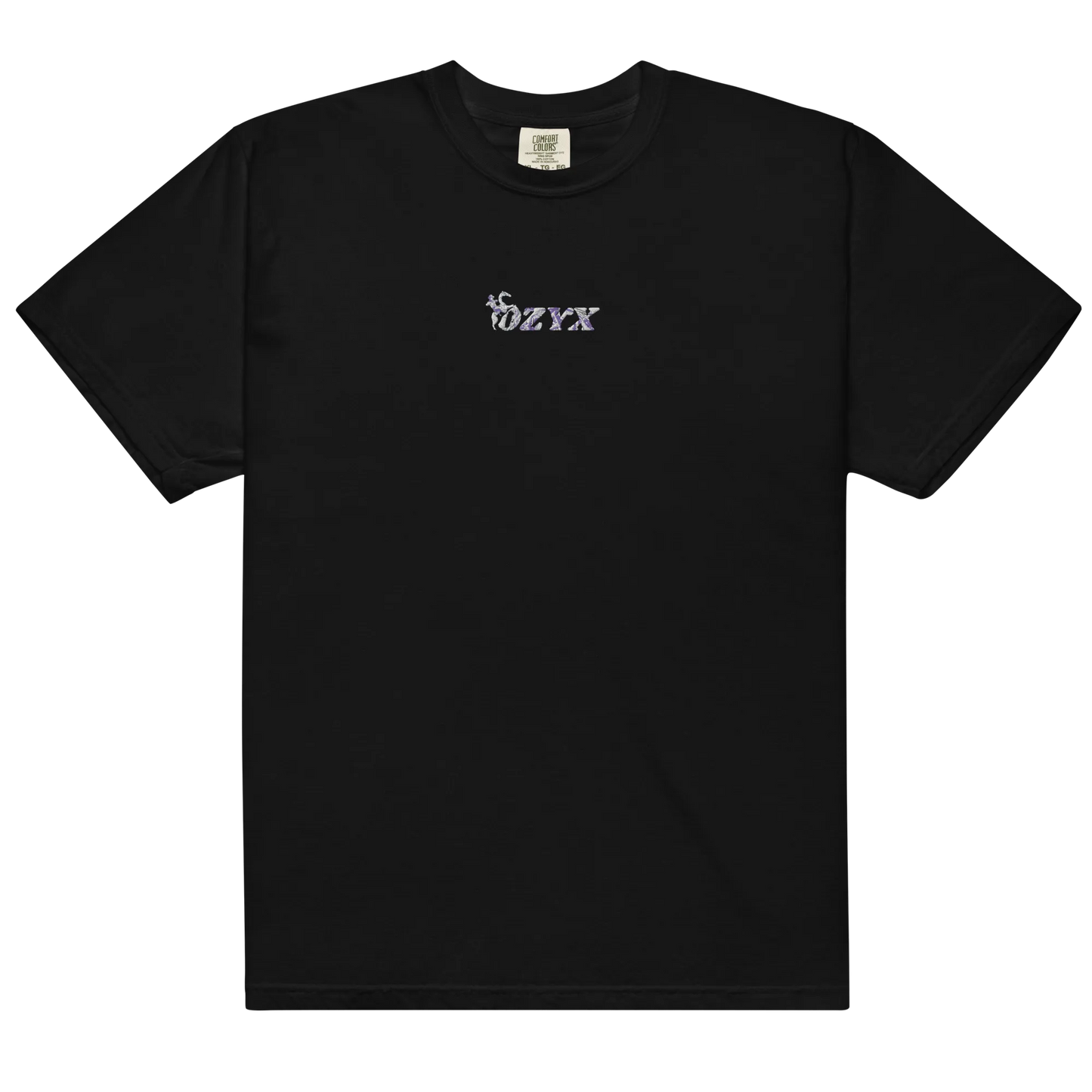 t-shirt-horse-ozyx-noir-coupe-oversize-logo-brode-poitrine-style-streetwear