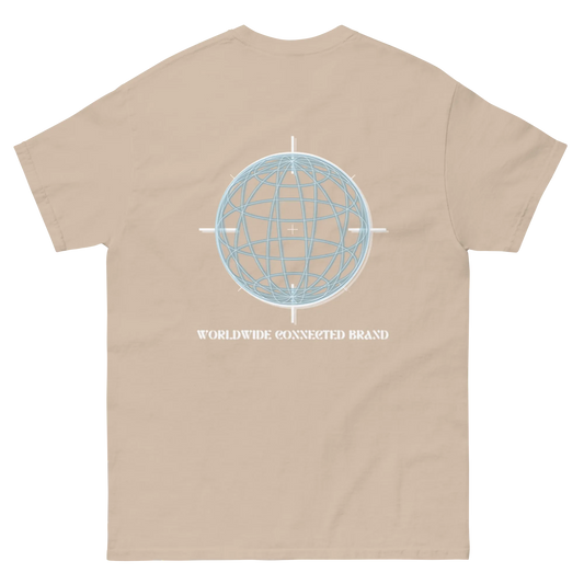 dos-t-shirt-worldwide-ozyx-coloris-sable-imprime-graphique-globe-terrestre-bleu-connected-brand