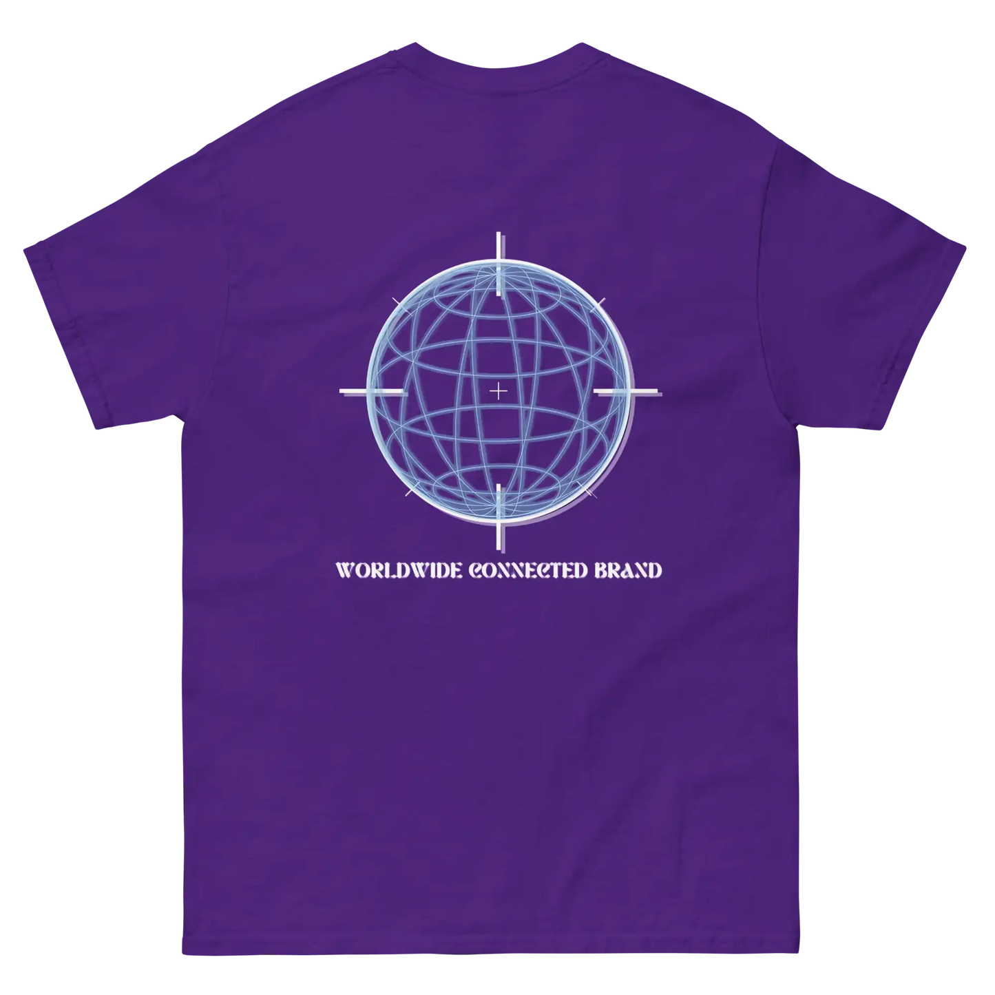 dos-t-shirt-worldwide-ozyx-coloris-violet-imprime-graphique-globe-terrestre-bleu-connected-brand