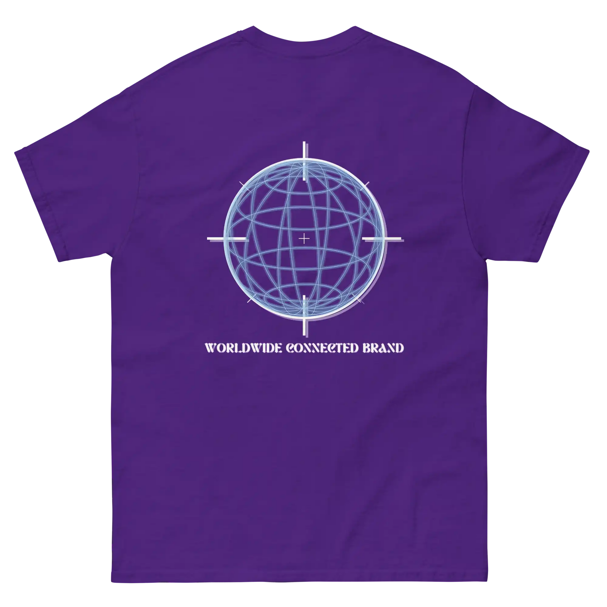 dos-t-shirt-worldwide-ozyx-coloris-violet-imprime-graphique-globe-terrestre-bleu-connected-brand